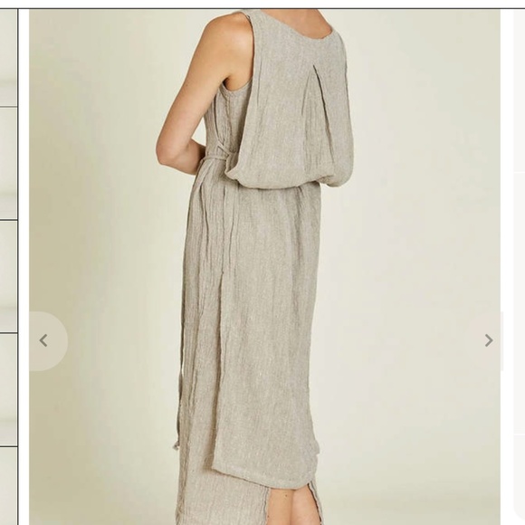 BLACK CRAINE Obi Linen Dress in Ash (Taupe-Grey) - Size L - Picture 5 of 16